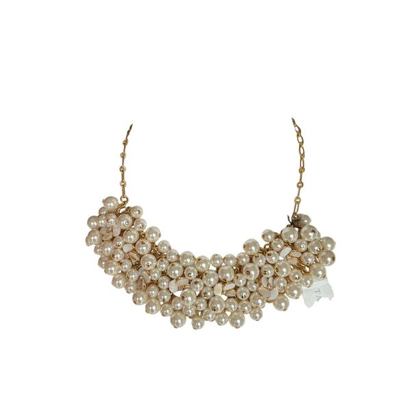 Talbots Pearl Cluster Necklace - Picture 3 of 16